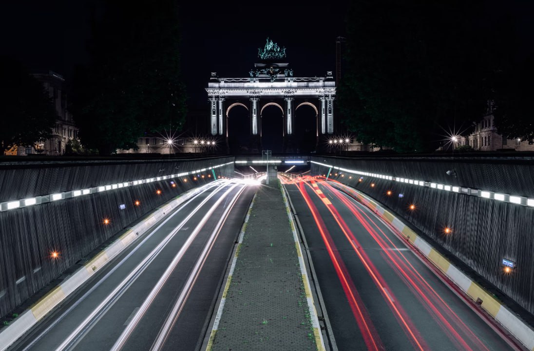 Cars On Road During Night Time