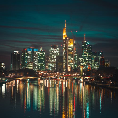 City Skyline During Night Time