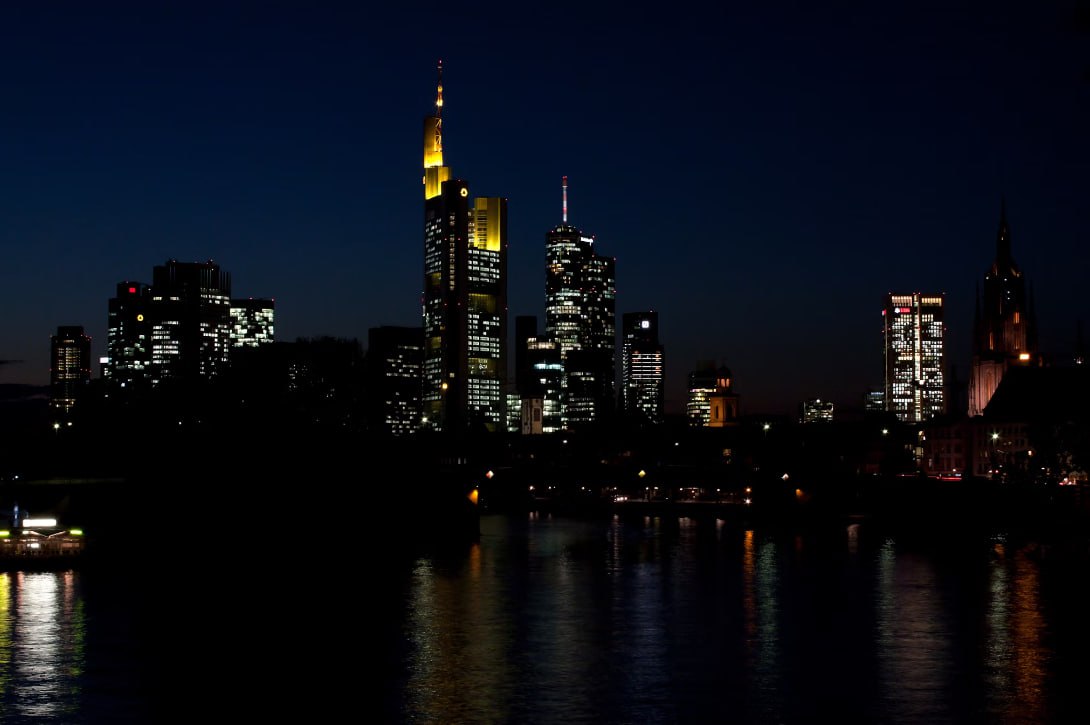 City Skyline During Night Time