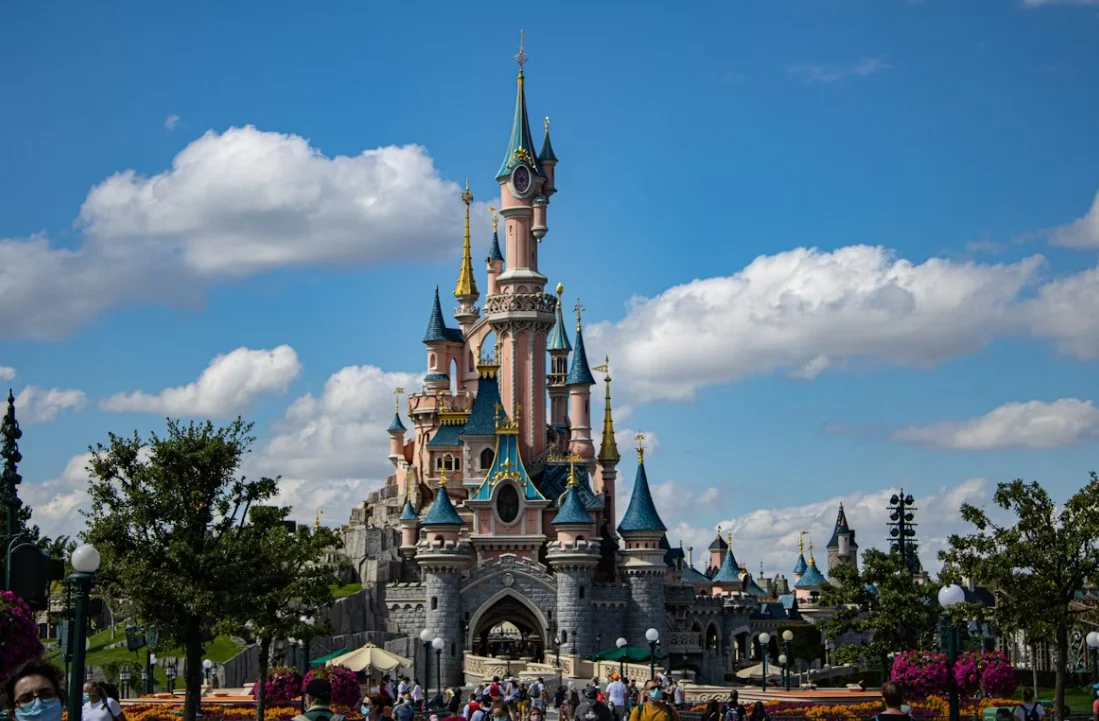 Disneyland Paris castle and park attractions