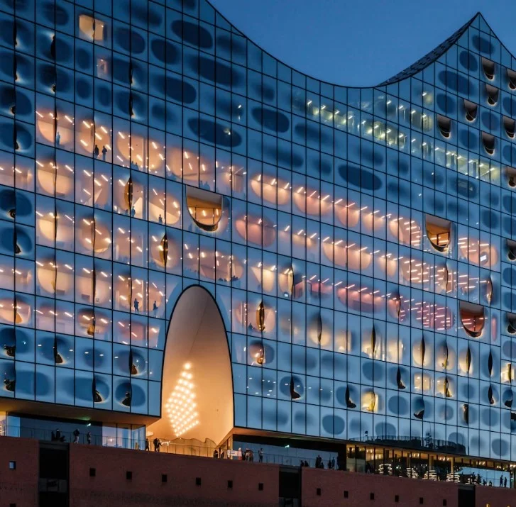 Elbphilharmonie and HafenCity view in Hamburg