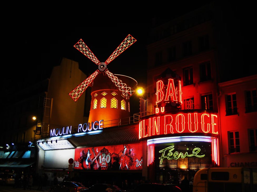 Moulin Rouge Paris At Night