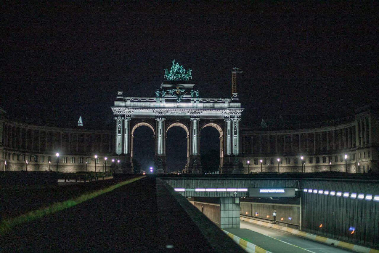 white_concrete_bridge_during_night_time